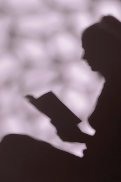 Photo silhouette of graceful woman relaxing at home