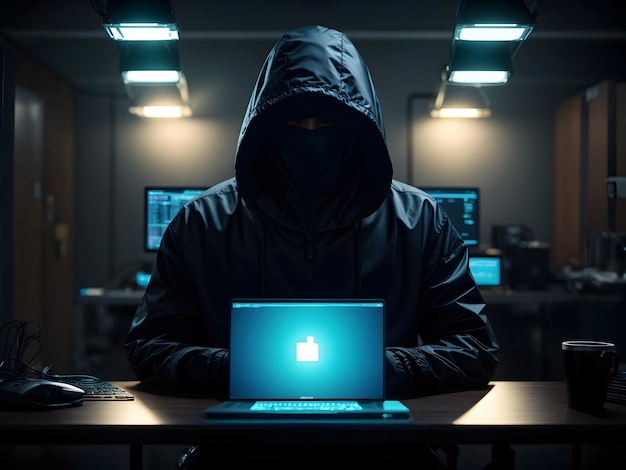 A silhouette of a hacker with a vibe of digital insecurity