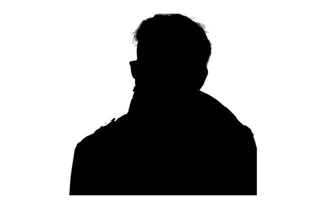 Photo silhouette of happy  man