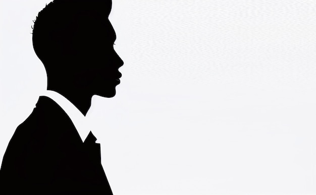 SIlhouette of a head, man profile.