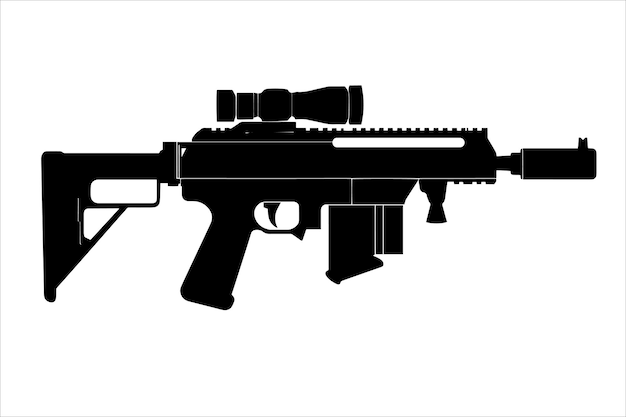 silhouette of a Heavy Machine Pistol