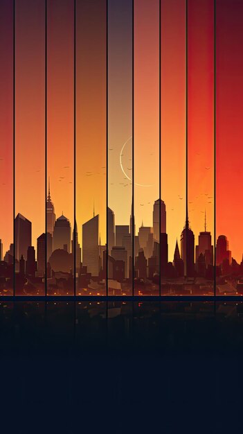 Photo silhouette of iconic city vertical wallpaper