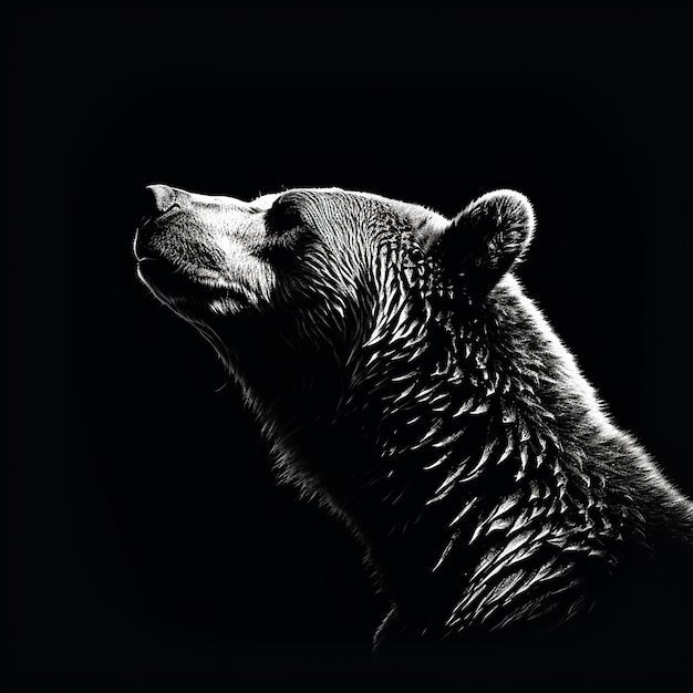 Силуэт иллюстрации медведя