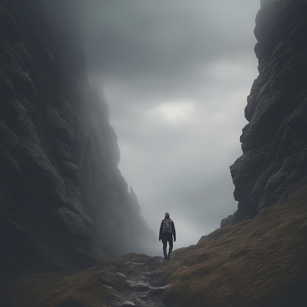 silhouette of a man in the mountainssilhouette of a man in the mountainsman walking in the mountains