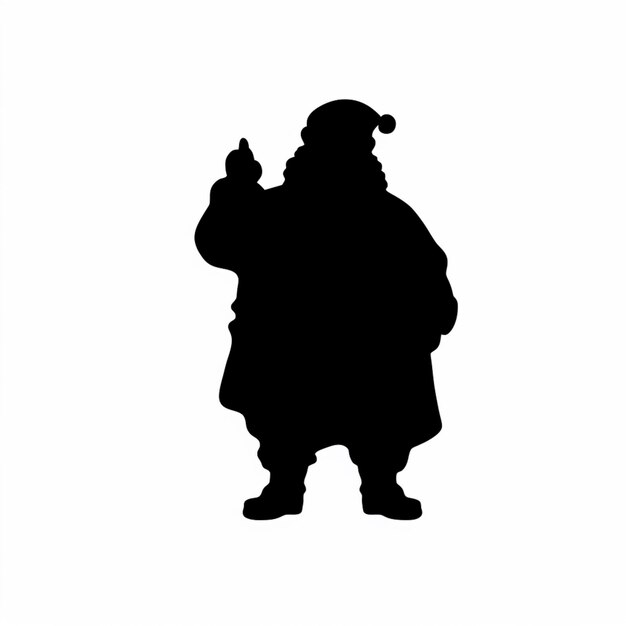 silhouette of a man in a santa suit holding a knife generative ai