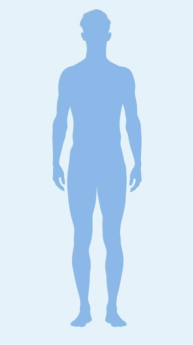 Photo the silhouette of a man with a blue background