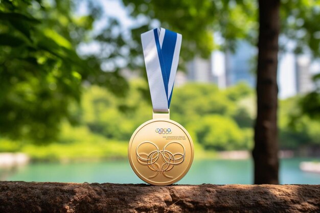 Foto silhouette del trofeo della medaglia