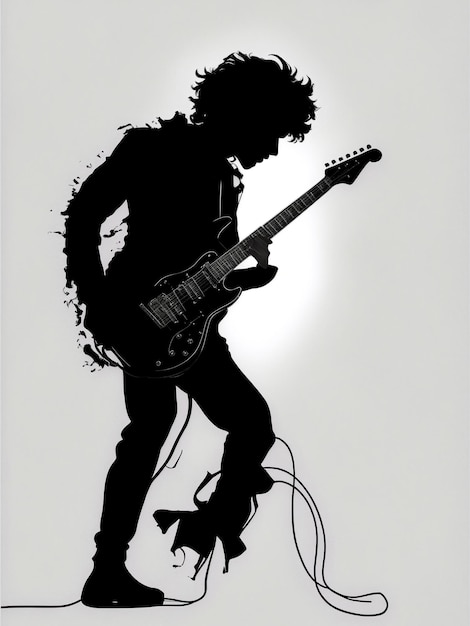 Silhouette of a musician