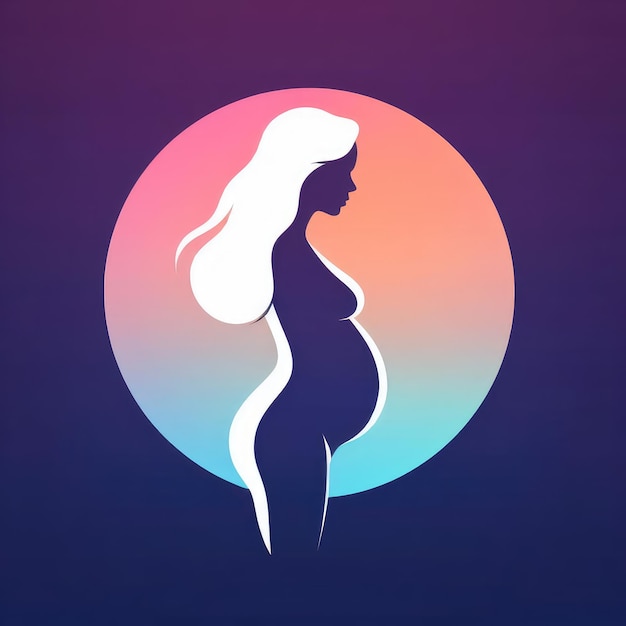 Photo silhouette of a pregnant woman