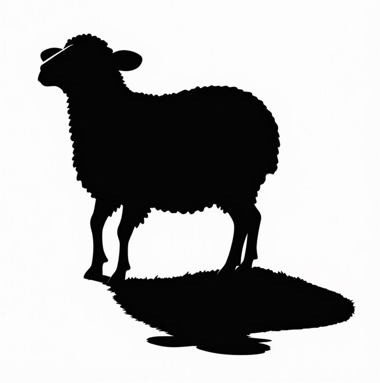 Silhouette Sheep Lamb