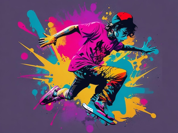 silhouette of skater illustration