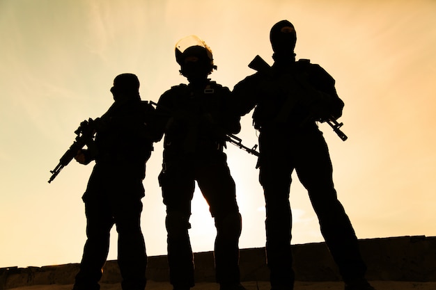 Silhouette of soldier