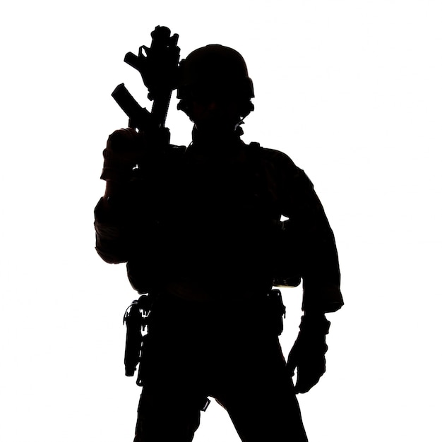 Photo silhouette of united states army ranger