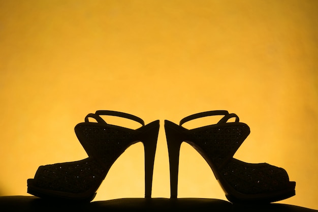 silhouette wedding High heels 