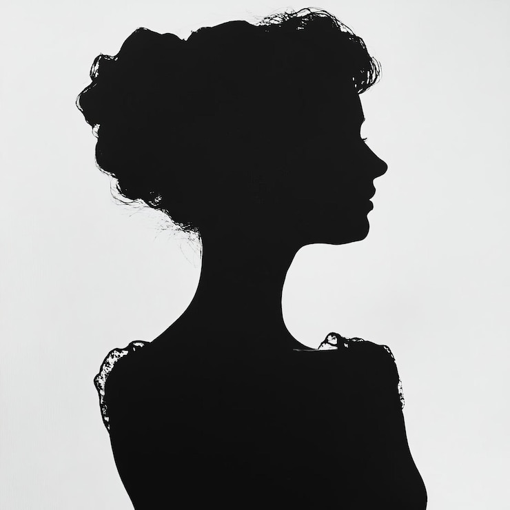 Photo a silhouette of a woman with the words  the word  on it