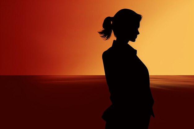 Foto una silhouette di donna