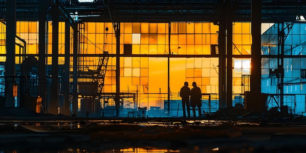 Silhouetted Industrial Production Process amidst Factory Plant Scenery Concept Industrial Photography Factory Scenes Silhouette Photography Production Process Manufacturing Industry