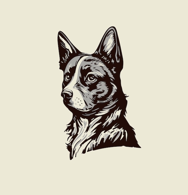 Foto sagome di un cane logo cane logo per il poster del sito web della cartolina del negozio della clinica veterinaria