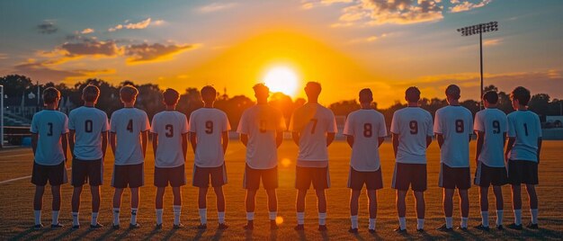 写真 相手のサッカーチームのシルエット xa