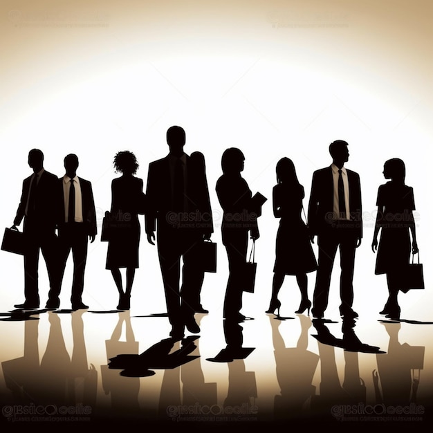 Silhouettes of people with one wearing a tie and the other wearing a tie.