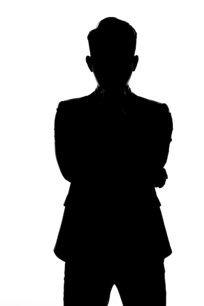 Photo silhouettes of young professional people