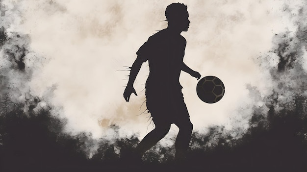 silhoutte of a sport player