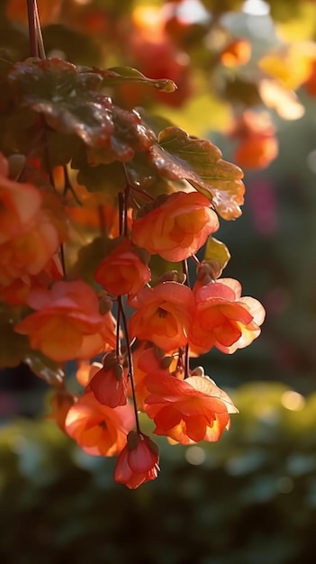 シルク ベゴニアの花 ジェネレーティブ AI