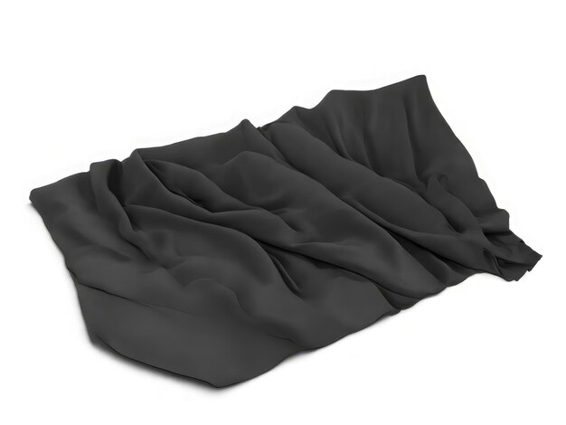 Photo silk black cloth abstract background generative a