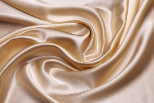 Silk cloth satin color baked milk in artistic layout