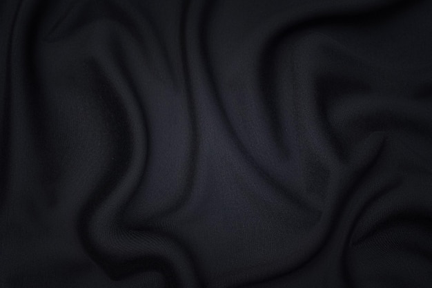 Ткань из шелковой или хлопчатобумажной ткани Темно-серый или черный цвет Текстура фонового рисунка