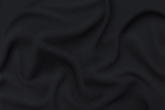 Foto tessuto in seta o cotone colore grigio scuro o nero motivo di fondo texture