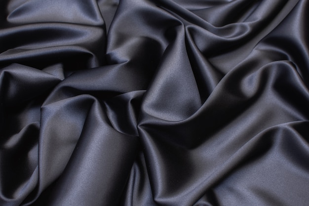 Silk fabric, cadi, black color in the artistic layout