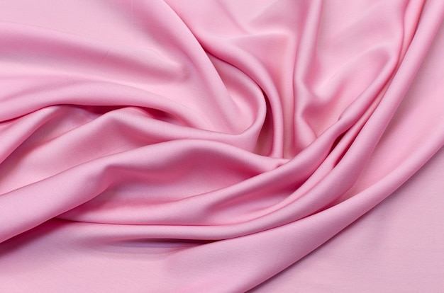 Silk fabric, crepe de Chine pink