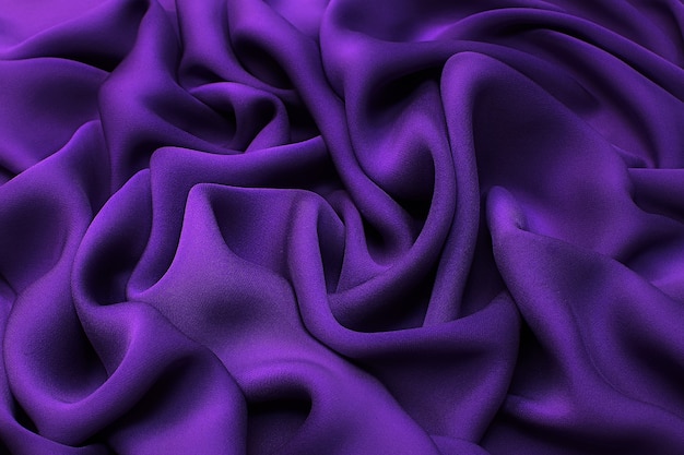 Silk fabric. Lilac color. Texture, background, pattern.