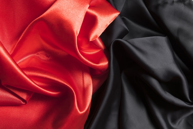 Photo silk fabric red and black material for home decoration