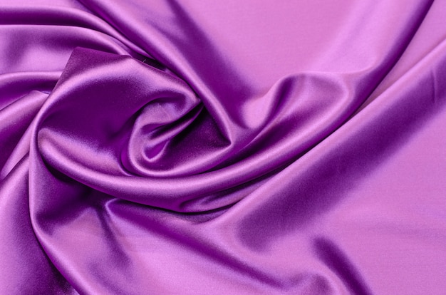 Silk fabric, satin light lilac