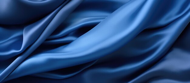 Photo silk fabric texture in blue color