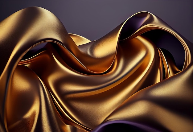 A silk fabric that is gold and purple.