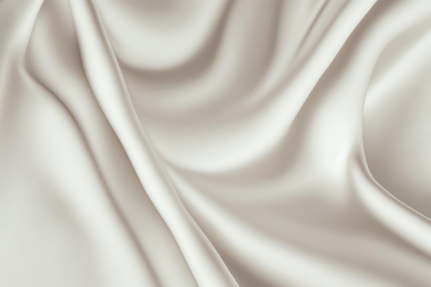 Silk Fabric White In Closeup Generative AI