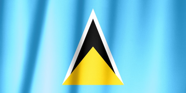 Silk Flag of Saint Lucia.