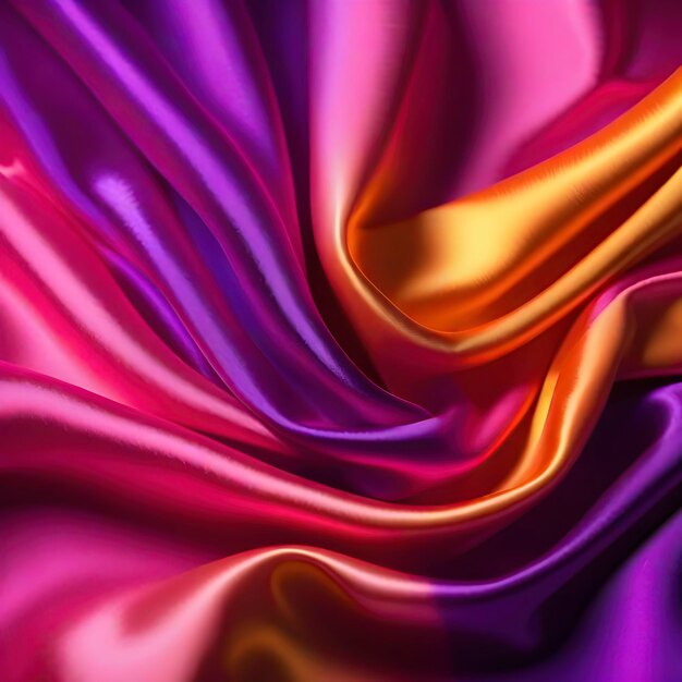 Silk satin fabric backgroun vibrant gradient background