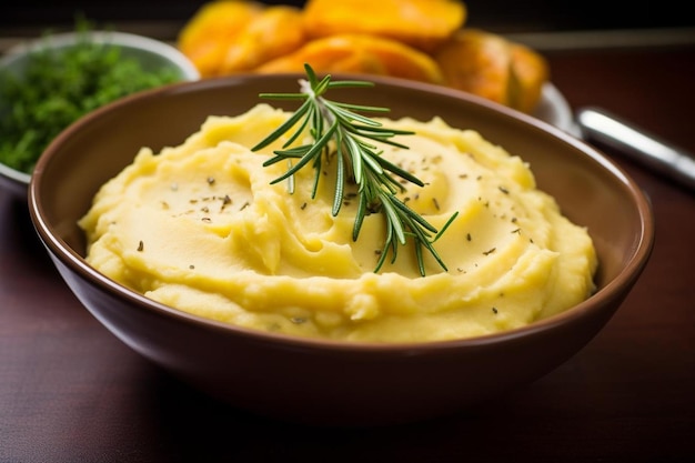 Photo silky rosemary potato puree