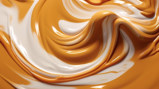 Photo silky smooth flowing caramel delight a tasty journey