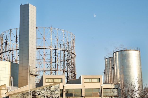 Photo silos against clear sky