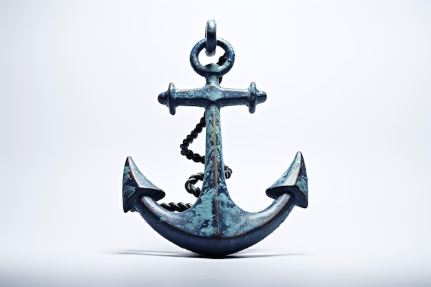 silver anchor isolated on white background Png file