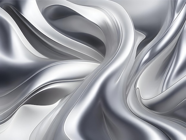 Silver background with wavy shapes like silk