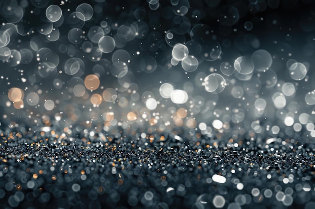 Photo silver bokeh abstract on background