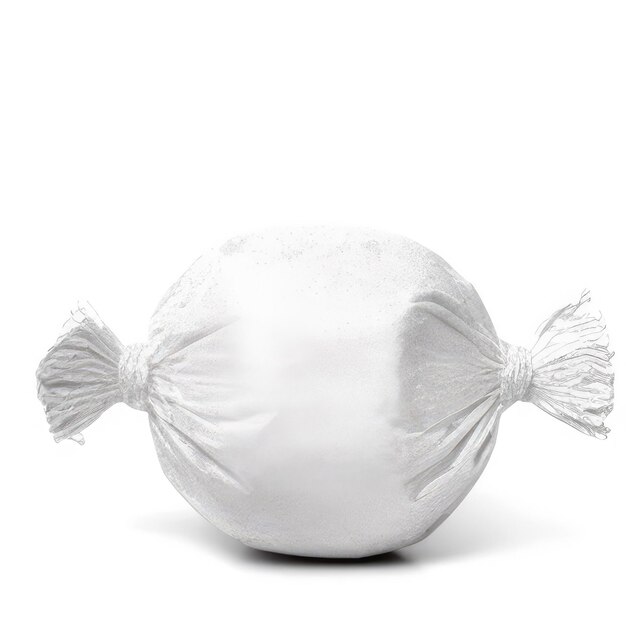 Photo silver candy sweet sugar in white background