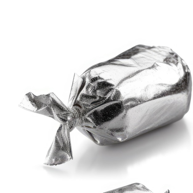 Silver Candy Sweet Sugar in White background