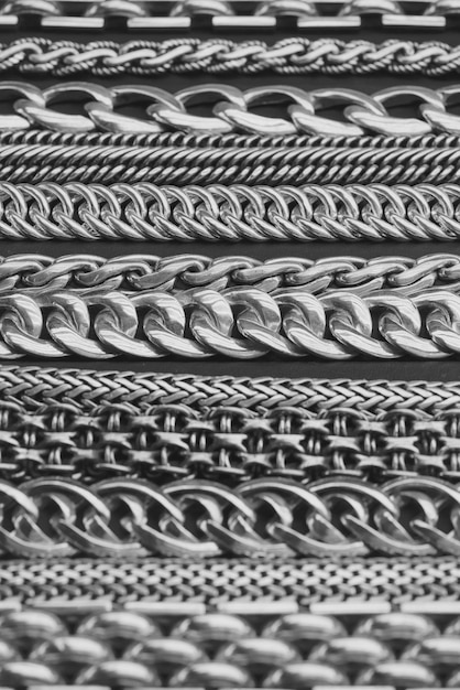 Silver chain background Toned